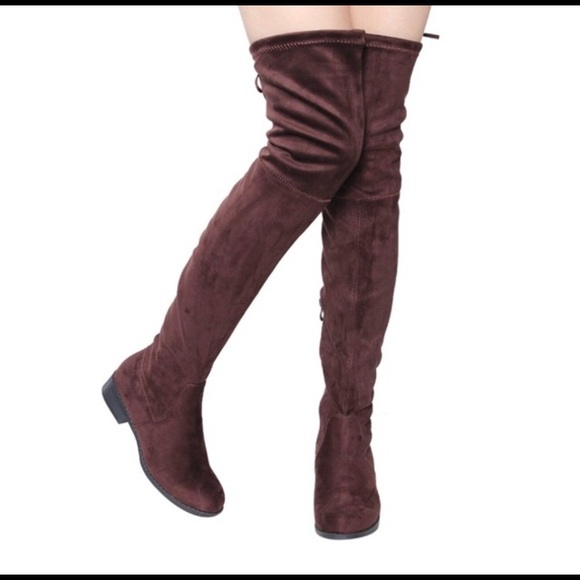 BESTON Suede Soft Gray Over the knee Boots size 6 - Picture 7 of 7